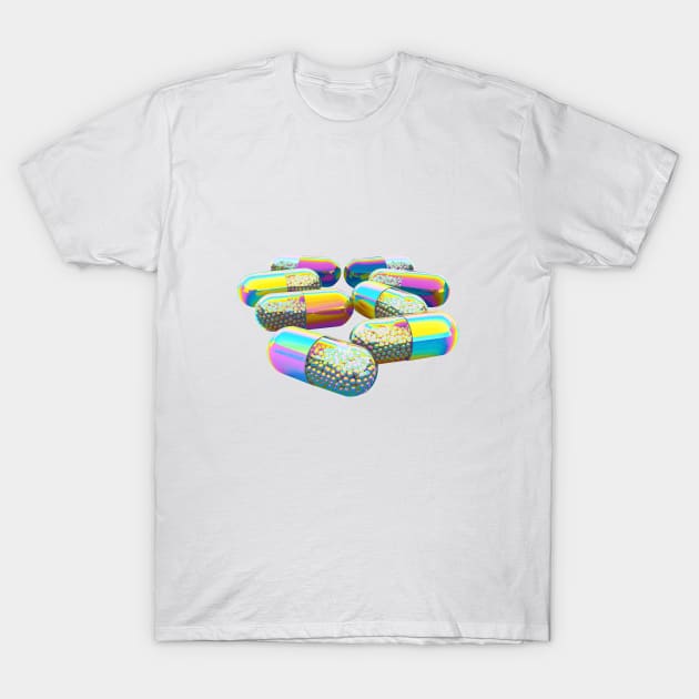 Holographic Meds T-Shirt by dinaaaaaah